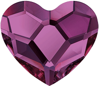 Heart Crystal-Fuchsia