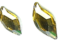 Hot Fix Swarovski Leaf-Light Topaz