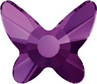 Hot Fix Swarovski Butterfly-Amethyst FROSTED