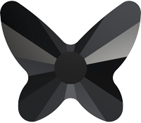 Hot Fix Swarovski Butterfly-Jet