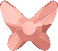 Hot Fix Swarovski Butterfly-Rose Peach FROSTED