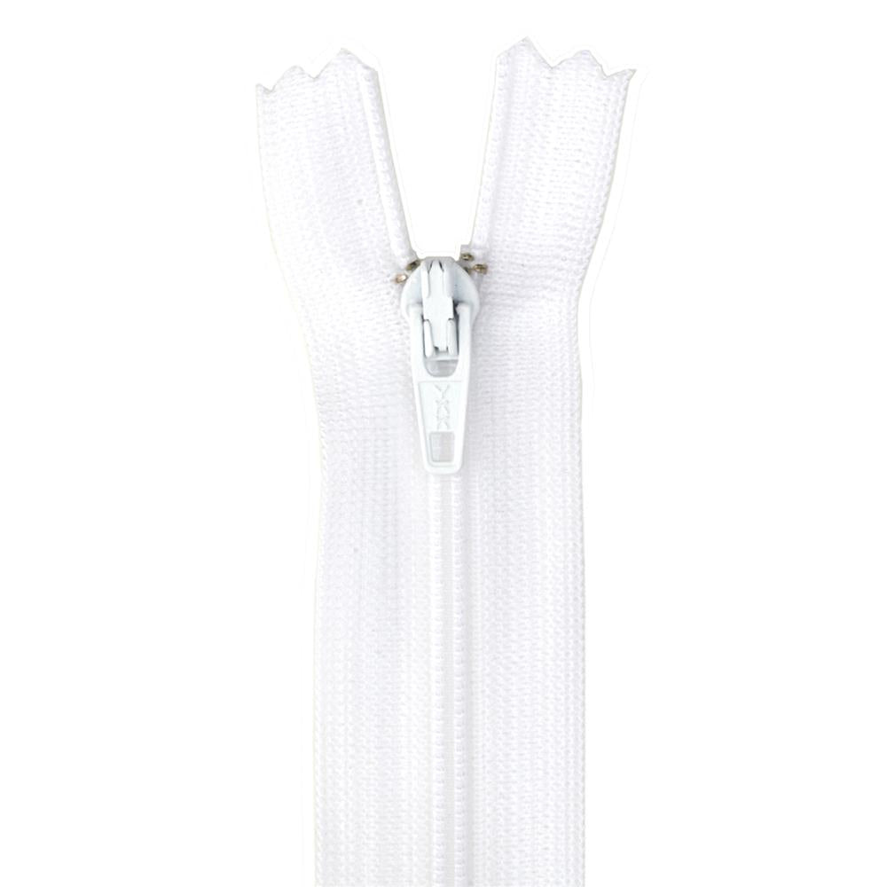 20" Zipper-White