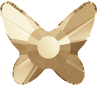 Hot Fix Swarovski Butterfly-Crystal Golden Shadow