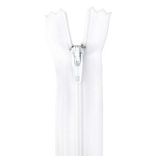 20" Zipper-White